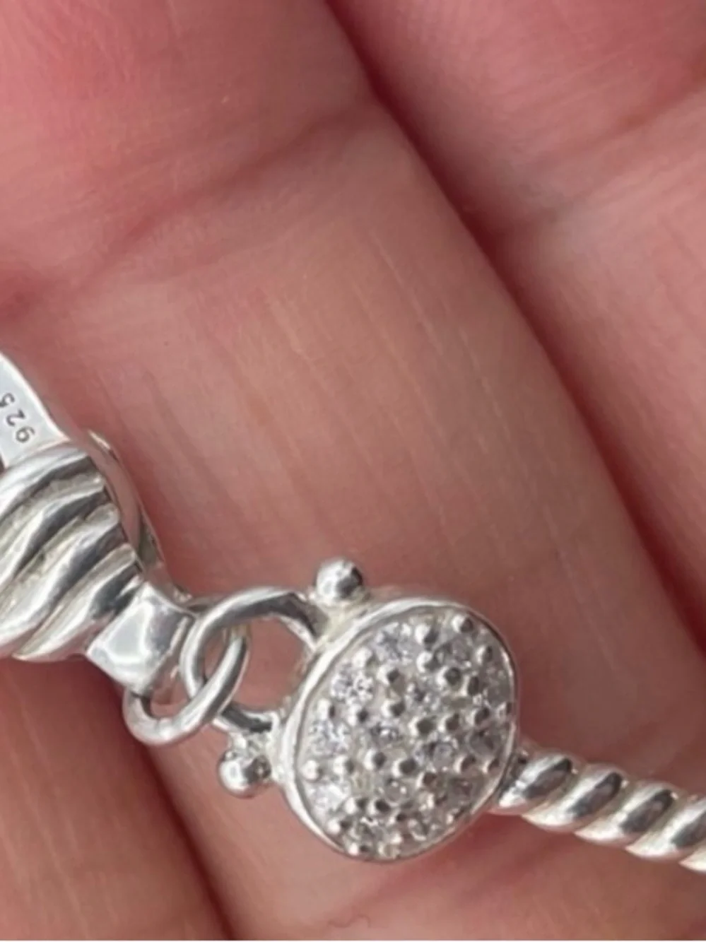 Judith Ripka 925 SS Link Chain and Heart Locket Charm - Picture 6 of 8